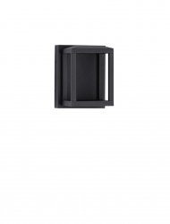Kinkiet zewnętrzny LED aluminiowy czarny kwadratowy minimalistyczny nowoczesny podświetlający ścianę IP65 Luces Exclusivas