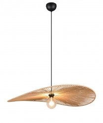 Lampa wisząca pleciona z przędzy papierowej brązowa owalna boho rystykalna industrialna nad stół do salonu sypialni LAURINE R36161926 Rl