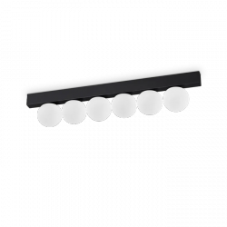 Nowoczesny Plafon Sufitowy Czarny Białe Klosze Kule PING PONG 313290 IDEAL LUX