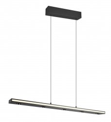 Nowoczesna uniwersalna lampa wisząca LED minimalistyczna czarna metalowa listwa podłużna ściemnialna GRAHAM 353010132 Trio