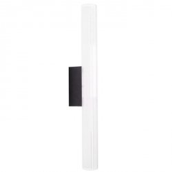 Nowoczesny Kinkiet Ścienny Szklany LED Czarne Elementy FAYETTE W0365 MAXLIGHT