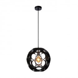 Nowoczesna Czarna Lampa Wisząca Designerska Kula HANNELORE 10423/40/30 LUCIDE