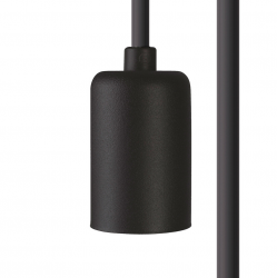 Czarne zawieszenie z oprawką E27 o długości 3,5M systemu CAMELEON CABLE E27 3,5M BLACK 8668 Nowodvorski Lighting 