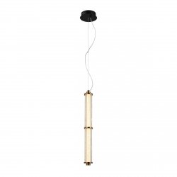 Nowoczesna lampa wisząca LED 6W SANPO ITALUX PND-26384-2V-GD-CL czarny przeźroczysty 
