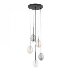 Lampa wisząca 5-punktowa szklane klosze owalne minimalistyczna nowoczesna salonowa PEARL MIX 10844 TK-LIGHTING