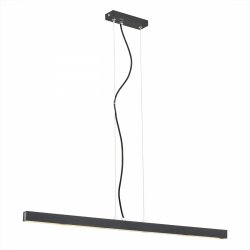 Współczesna metalowa lampa wisząca industrialna minimalistyczna czarna listwa duża długa wbudowany LED VERMONT 3951 Argon