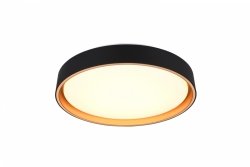 Nowoczesny plafon lampa sufitowa LED czarna uniwersalna minimalistyczna okrągła klasyczna ściemnialna na pilota FELIS R64391080 Rl