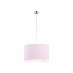 Różowa lampa wisząca dziecięca klasyczna tkaninowy abażur chrom regulacja wysokości MAGIC 4136 Argon