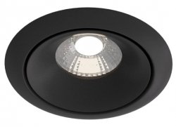 Lampa wpuszczana w sufit aluminium czarny okrągła Yin MAYTONI DL031-L12W4K-D-B