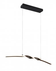 Nowoczesna uniwersalna lampa wisząca LED minimalistyczna czarna metalowa listwa podłużna GINKO R35791132 Rl