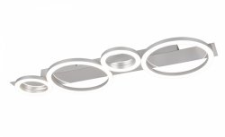 Nowoczesna lampa sufitowa LED srebrna metalowa okręgi geometryczna klasyczna minimalistyczna designerska LUMOS R64821106 Rl