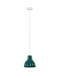 Lampa wisząca zielona ceramiczna z ryflowaniem dekoracyjna nowoczesna designerska Luces Exclusivas