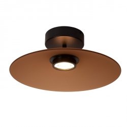 Minimalistyczny Plafon Sufitowy Nowoczesny LED Bursztynowy Klosz MENGA 25117/10/62 LUCIDE
