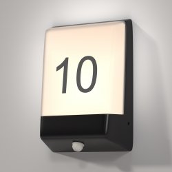 Nowoczesny kinkiet elewacyjny zewnętrzny LED grafit aluminium podświetlający ścianę czujnik ruchu Row MAYTONI O448WL-L9GF3KSR