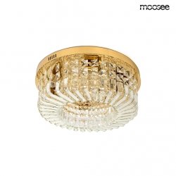 Lampa sufitowa plafon w stylu glamour kryształowa okrągła elegancka BALUNA 50 złota MSE1501100532 Moosee King Home