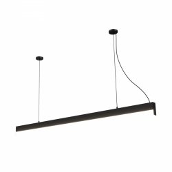 Lampa wisząca do salonu do biura Sigi IV  PL0129-BK Yaskr czarna LED 3000K