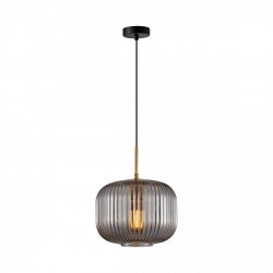 Nowoczesna Dekoracyjna Lampa Wisząca Szklany Dymiony Klosz GAVINO PND-26476-1-BRO-SG ITALUX