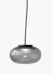 Lampa wisząca LED okrągła szklana czarna 23cm minimalistyczna klasyczna uniwersalna nowoczesna Karl-Johan 20031 New Works