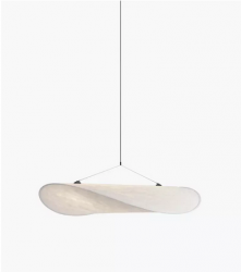 Lampa wisząca owalna materiałowa biała 90cm minimalistyczna klasyczna uniwersalna TENSE 21210 New Works