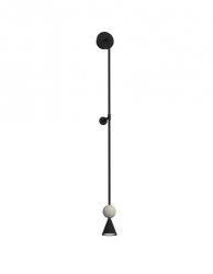 Nowoczesny Kinkiet Bingo 5W Czarny + Trawertyn Maxlight W00447 Dekoracyjny 
