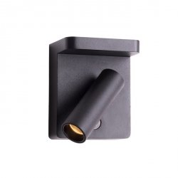 Nowoczesny Czarny Kinkiet Ścienny Z Włącznikiem LOFER W0374 MAXLIGHT