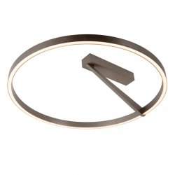 Nowoczesny plafon lampa sufitowa LED srebrny okrąg uniwersalny minimalistyczny możliwość ściemniania na pilota APPLAUSE 23100/60/15 Lucide