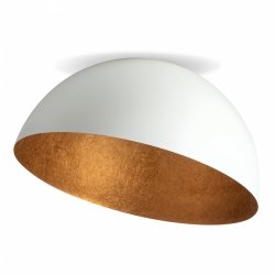 Plafon Sufitowy W Stylu Vintage SFERA 70 32460 SIGMA Biały Miedziany