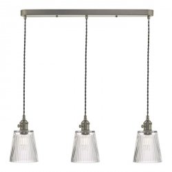 Chrom Lampa Wisząca Vintage Szklane Klosze HADANO HAD3661-05 DAR LIGHTING