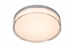 Nowoczesny plafon lampa sufitowa LED srebrna uniwersalna minimalistyczna klasyczna okrągła ściemnialna PLANO IP44 78151/18/61 Lucide