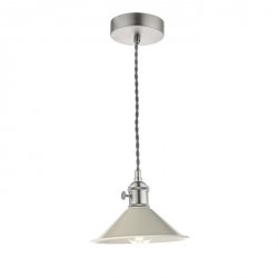 Chrom Lampa Wisząca Vintage Zielony Klosz HADANO HAD0161-06 DAR LIGHTING