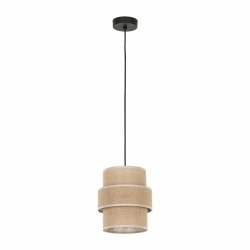 Dekoracyjna lampa wisząca w stylu boho abażur z juty rystykalna industrialna nad stół do salonu jadalni sypialni CALISTO 1 JUTA 5401 TK-Lighting