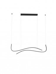 Nowoczesna lampa wisząca fale podwójna LED minimalistyczna aluminiowa czarna możliwość ściemniania CIRVELA LE45486 Luces Exclusivas