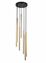 Złota lampa wisząca sopel lux VII Sigma 40740 lampa nad stół nad wyspę złote rurki 