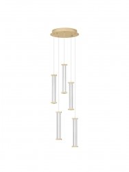 Minimalistyczna szklana salonowa lampa wisząca LED 21W 3000K