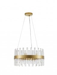 Kryształowa Lampa Wisząca Żyrandol Glamour w Kolorze Złotym LUCES ESCLUSIVAS CHOLULA LE42908