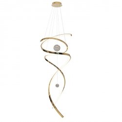 Designerska Złota Lampa Wisząca Art Deco Nowoczesna RITZ P0427D MAXLIGHT
