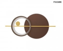 Nowoczesny designerski kinkiet ścienny złoty LED okręgi dekoracyjny podświetlający ścianę MOONS MSE1501100515 MOOSEE King Home