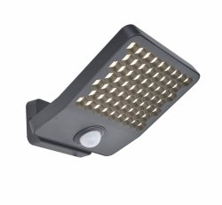 Lampa zewnętrzna kinkiet LED nowoczesna minimalistyczna szara aluminiowa klasyczna ATLANTIS - CZUJNIK RUCHU IP54 7801604118 LUTEC