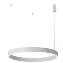 Nowoczesna Okrągła Lampa Wisząca Dwustronna LED Biała BRASCO UP DOWN PND-56215D-080RPP-WH-3KS4K-TRDIMM ITALUX