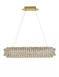 Kryształowa podłużna lampa wisząca LED glamour designerska nowoczesna ściemnialna Luces Exclusivas 9019778