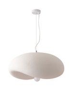 Dekoracyjna nowoczesna biała lampa wisząca designerski styl owalna regulacja wysokości STONE DN429-400 Step Into Design