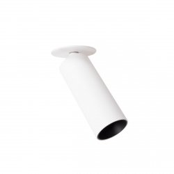 Lampa sufitowa podtynkowa plafon LED minimalistyczna klasyczna biała aluminiowa regulowana tuba Halo C H0124 MAXLIGHT 