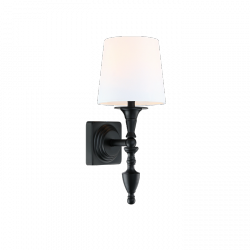 Klasyczny Kinkiet Ścienny Abażurowy AUSTIN W01149BK-WH COSMO LIGHT