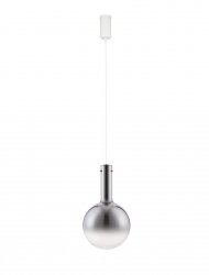 Szklana Lampa Wisząca Minimalistyczna Szary Szklany Klosz JAVIER LE44484 Luces Exlusivas