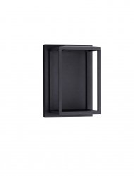Kinkiet zewnętrzny LED aluminiowy czarny prostokątny minimalistyczny nowoczesny podświetlający ścianę IP65 Luces Exclusivas