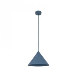 Lampa wisząca niebieska stożkowy klosz do designerskich art deco wnętrz CONO M 11414 TK-LIGHTING