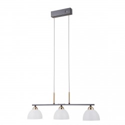 Nowoczesna lampa wisząca zwis Montiel led 15W Italux PND-34374-3-BK czarna złota nad stół do jadalni