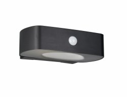 Kinkiet zewnętrzny solarny LED czarny minimalistyczny klasyczny uniwersalny ściemnialny czujnik ruchu i zmierzchu BILBAO HYBRID IP44 R23336202 Rl
