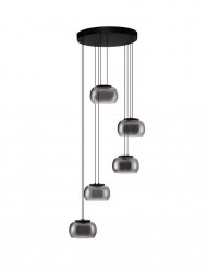 Szklana lampa wisząca przydymiony szary klosz HUARMEY LE44844 Luces Exlusivas