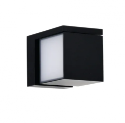 Nowoczesny czarny kinkiet elewacyjny LED o geometrycznej formie regulowany IP54 Azzardo CUBIC AZ6687 18W 3000K